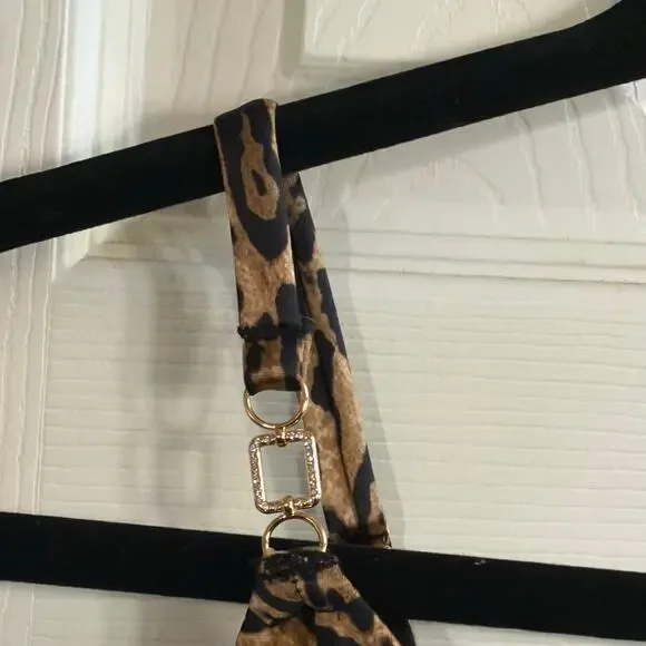 Popilush Satin Goddess Maxi Dress XL Leopard Print Built-In Shapewear Sexy Glam - Picture 4 of 9